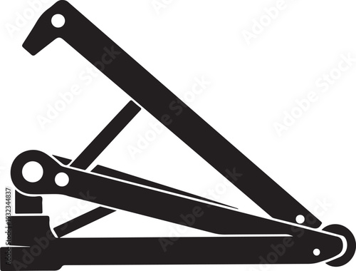 Scissor jack car lifting tool solid icon