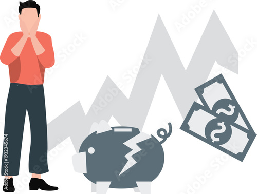 The boy is upset about loss investment in  company.