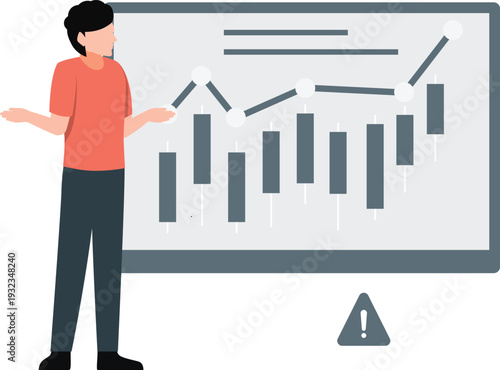 The boy is getting profit in stock market