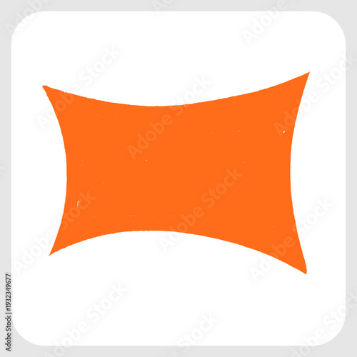 Orange Wide Chat Box Speech Bubble with Bold Urban Branding Flair.
