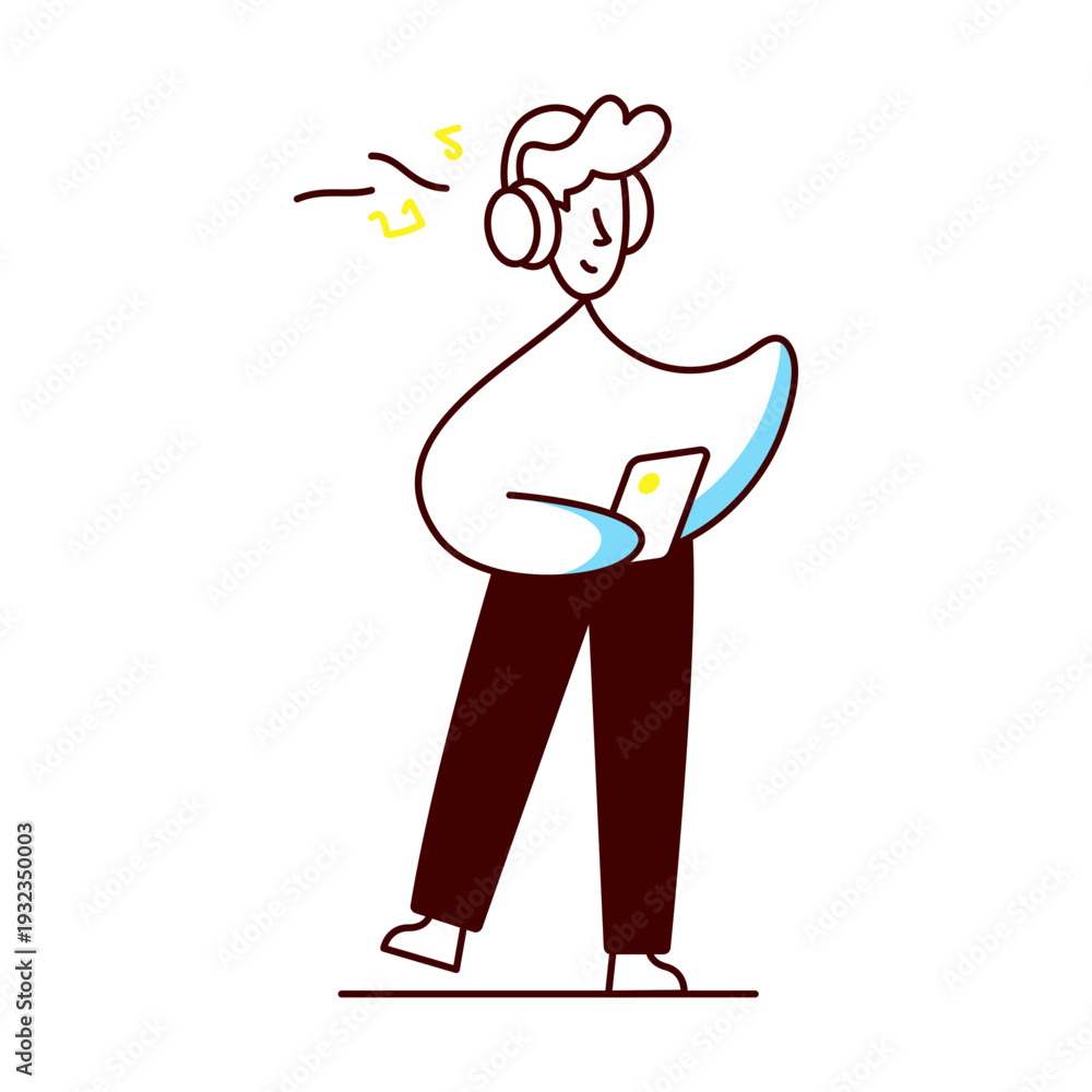 Fototapeta premium A drawing style illustration showing abs exercise 
