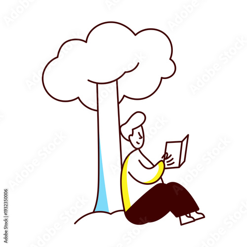 A drawing style illustration showing abs exercise
