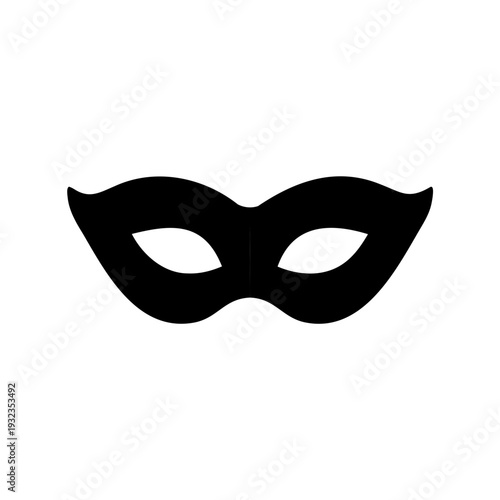 Simple and elegant black mask for mystery and masquerade balls designs