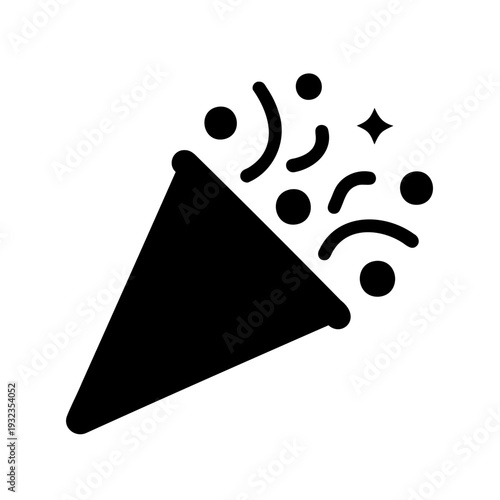 Celebration time with a popper releasing confetti of joy and happiness