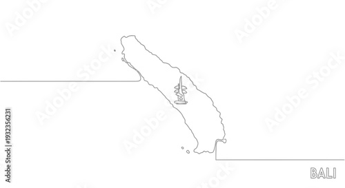 Simple Line Drawing of a Hand.