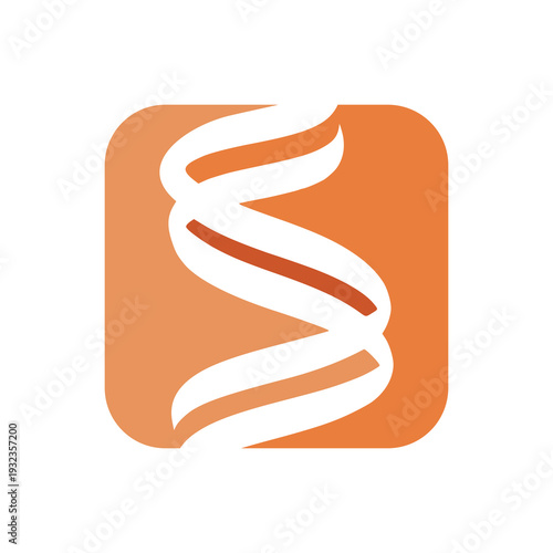 Letter S abstract logo icon isolated on white background