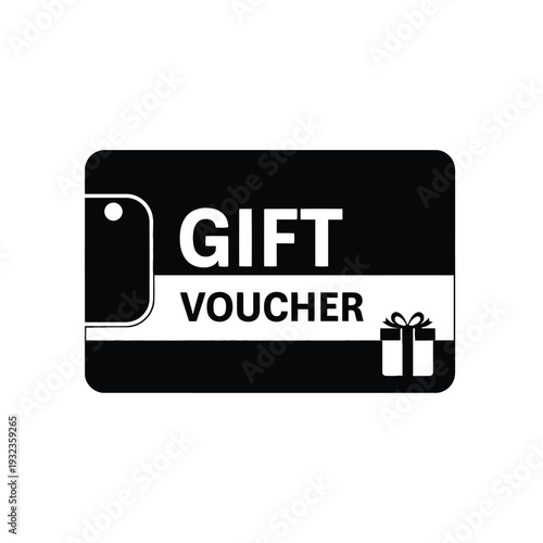 Gift voucher template with elegant gift box design