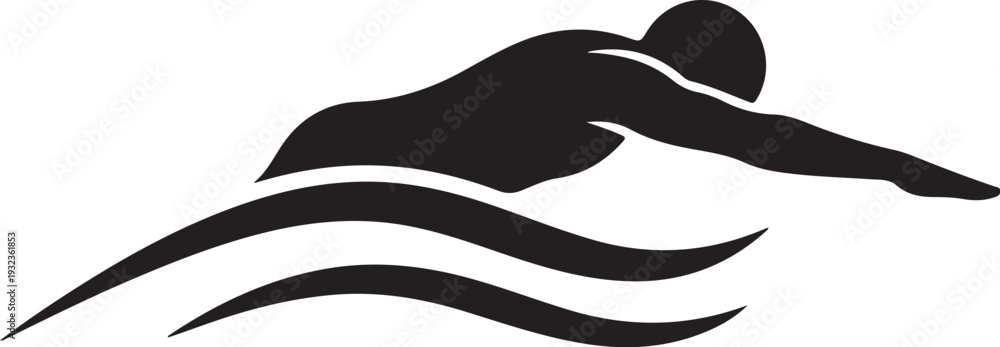 Obraz premium Vector swimming icon