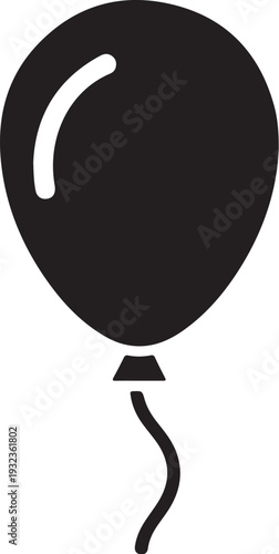 Vector black balloon icon