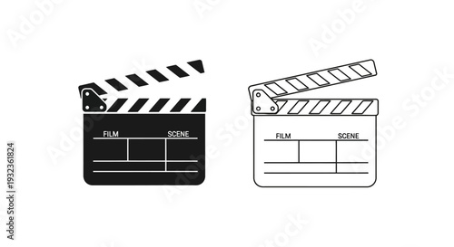 Clapperboard design elements Vector