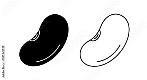 Two kidney shapes black Vector