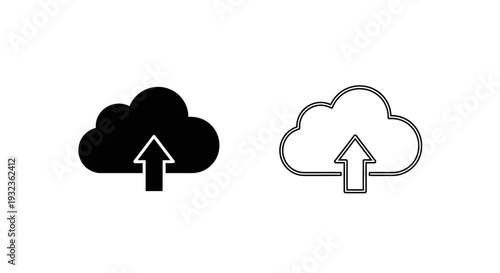 Cloud upload icon design Vector