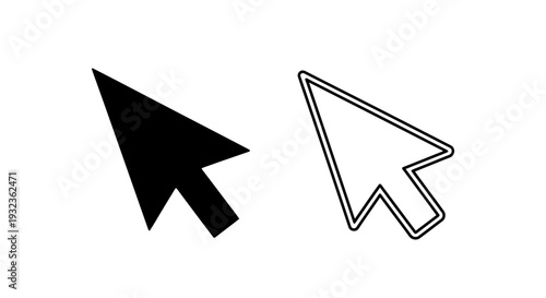 Two mouse pointers design Vector