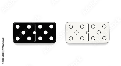 Black and white dominoes Vector
