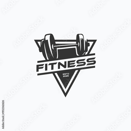 Fitness and Gym Logo Stock Vector Illustration of Dumbbell