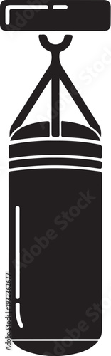 Vector illustration of a hanging punching bag