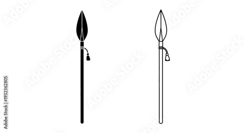 Medieval weapons, lance Vector