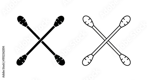 Two bone crosses design Vector