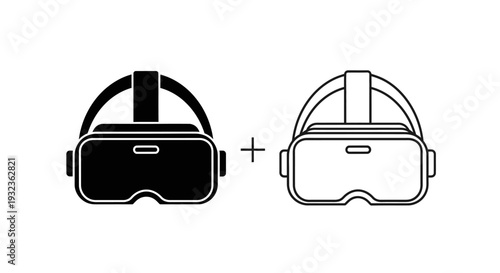 Vr headset combination Vector