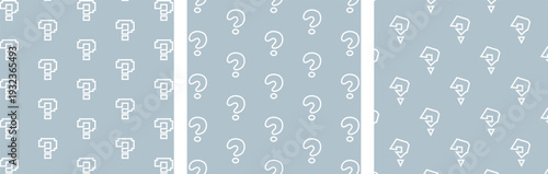 はてなマークが入ったデザイン違いの模様セット