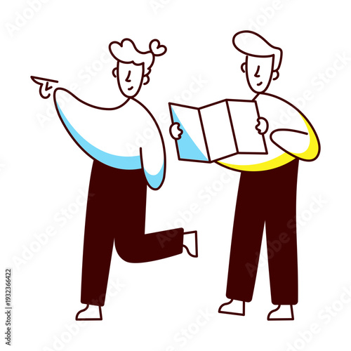 A hand drawn style illustration of tourist map
