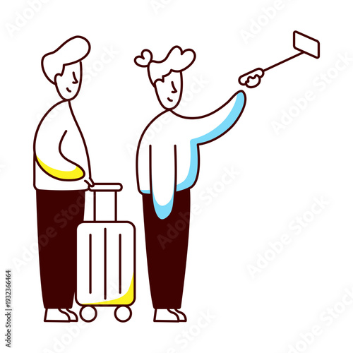 A hand drawn style illustration of tourist map
