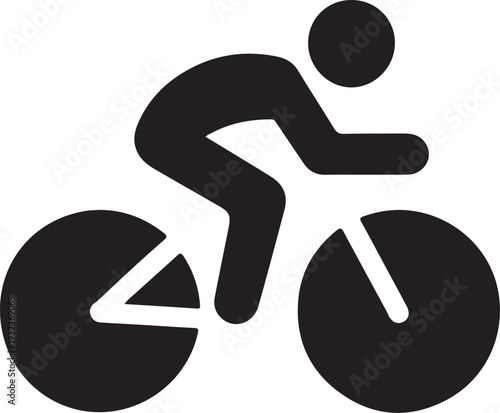 Bike icon on white background