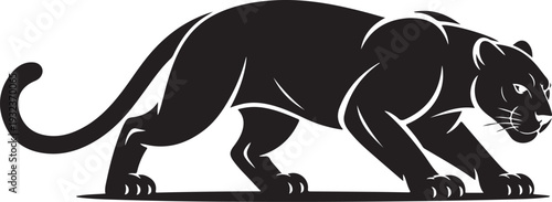Black Panther Predator Cat Silhouette