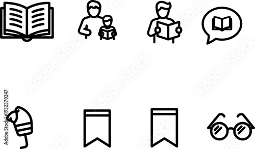 Reading icons for International Read to Me Day