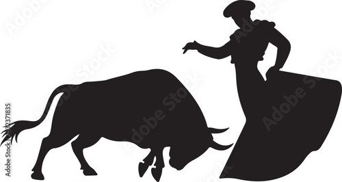 Bullfight torero silhouette
