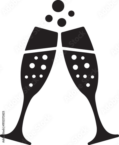 Champagne glass icon symbol vector