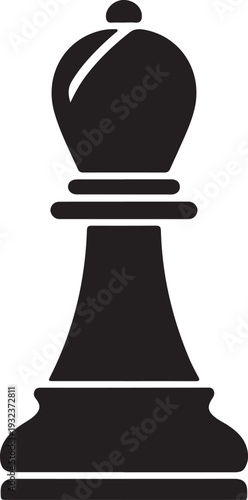 Chess bishop icon symbol vector