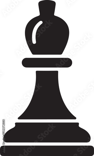 Chess bishop icon symbol vector