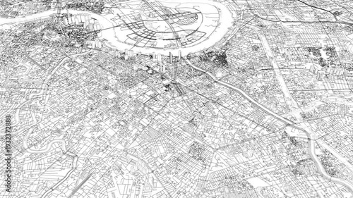 3D looped animation of city - Ho Chi Minh City Vietnam