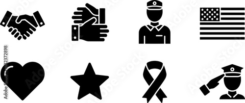 National Hug a GI Day icons with gratitude and respect