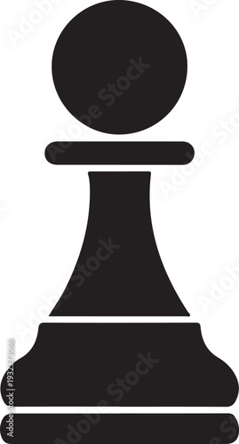 Chess pawn icon symbol vector