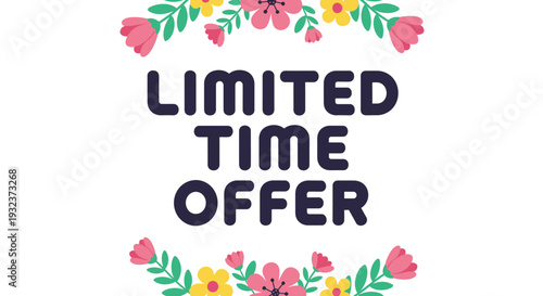 Set of 1 limited time offer vector isolated on White Background