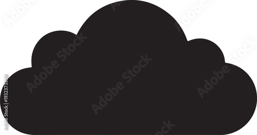 Cloud drive storage or cumulus cloud flat icon for apps and website