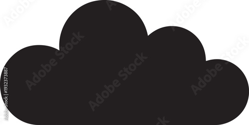 Cloud drive storage or cumulus cloud flat icon for apps and website