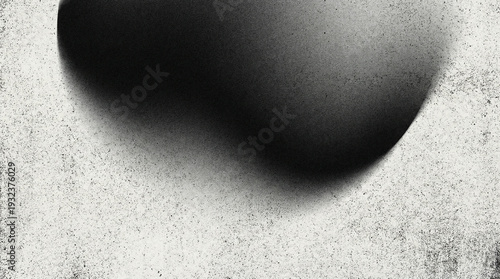 Black white grainy background, with dark gradient monochrome abstract noise texture backdrop design