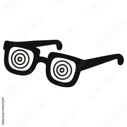 Hypnotic spiral glasses doodle icon