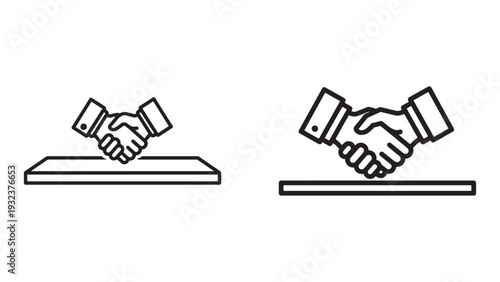 Business Handshake Agreement Illustration Representing Partnership Trust and Corporate Deal