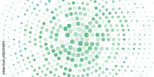 Green Soft Halftone Circle Dot Abstract Vector Background