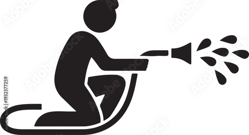 Fireman icon in flat style, Firefighter sign or symbol, vector Illustration