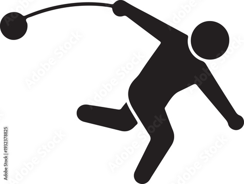 Hammer throw pictogram