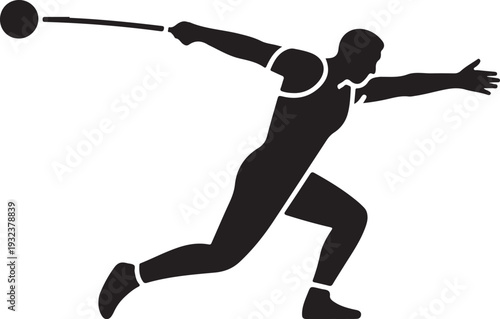 Hammer throw pictogram