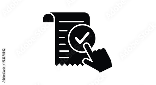 Document review with magnifying glass and hand pointing at text