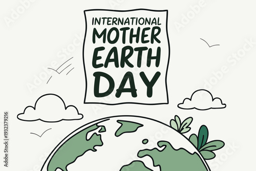 “International Mother Earth Day Vector Illustration – Global Environmental Awareness, Ecology, Sustainability, Nature Conservation Banner Design”