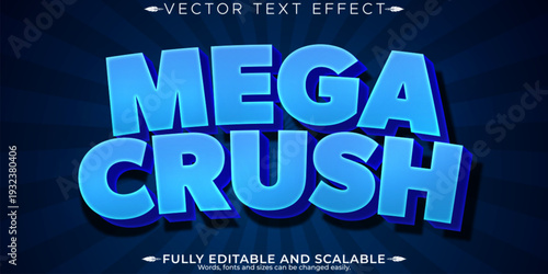 A premium vector text effect with editable mega crush text style