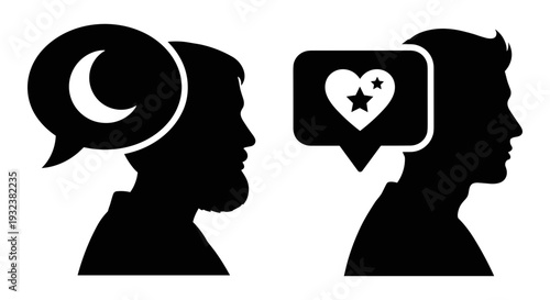 Set of 2 communication icons vector